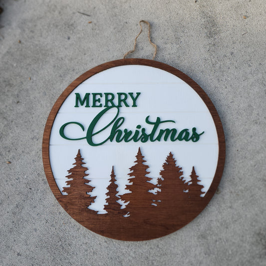 Merry Christmas Woods Sign