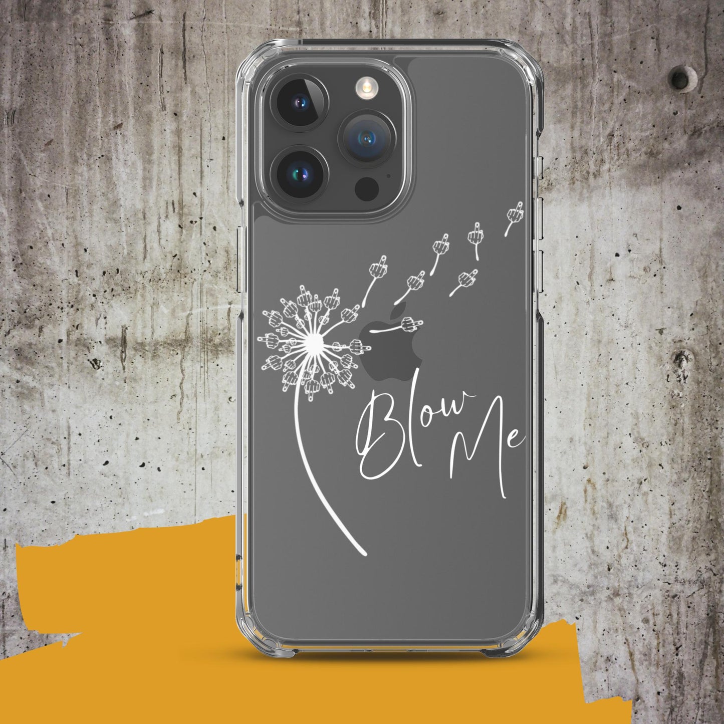 Blow Me - Clear Case for iPhone®, Dark